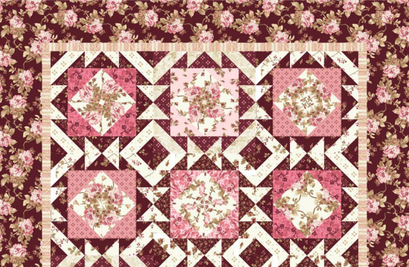 The Wonder Burgundy and Blush Quilt Journey