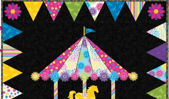 Radiate Playfulness: The Painted Carousel Quilt Tutorial
