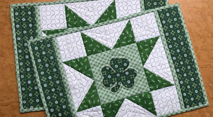 How to Sew a Festive Shamrock Star Placemat: Step-by-Step Tutorial