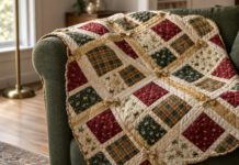 Bundled in Ribbon: Gift-Parcel Quilt for Cozy Wrapping
