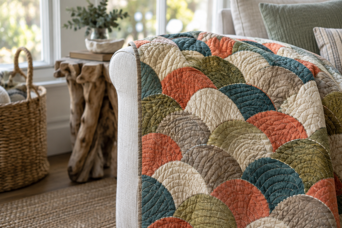 Ebb Interval Throw: Tidal Clamshell Ripples for Autumn