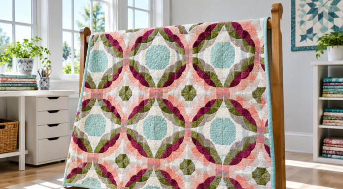 Low Tide Ripples: Coastal Quarter-Circle Dream Quilt