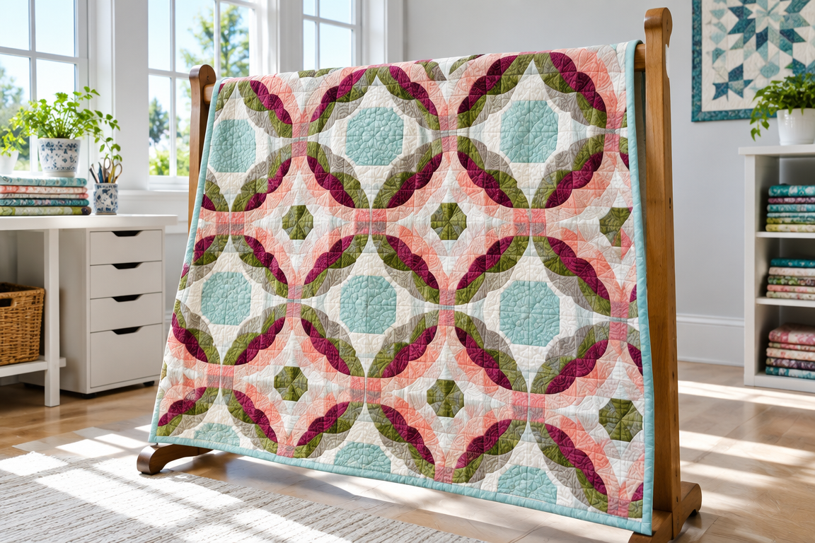 Low Tide Ripples: Coastal Quarter-Circle Dream Quilt
