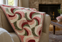 Ribbon Candy Christmas with Curved Swirl Discs