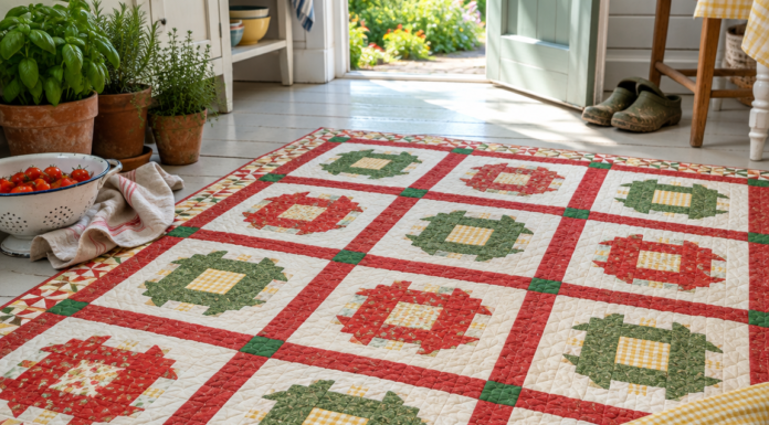 Ripe Tomato Lattice: Kitchen Garden Heirloom Throw