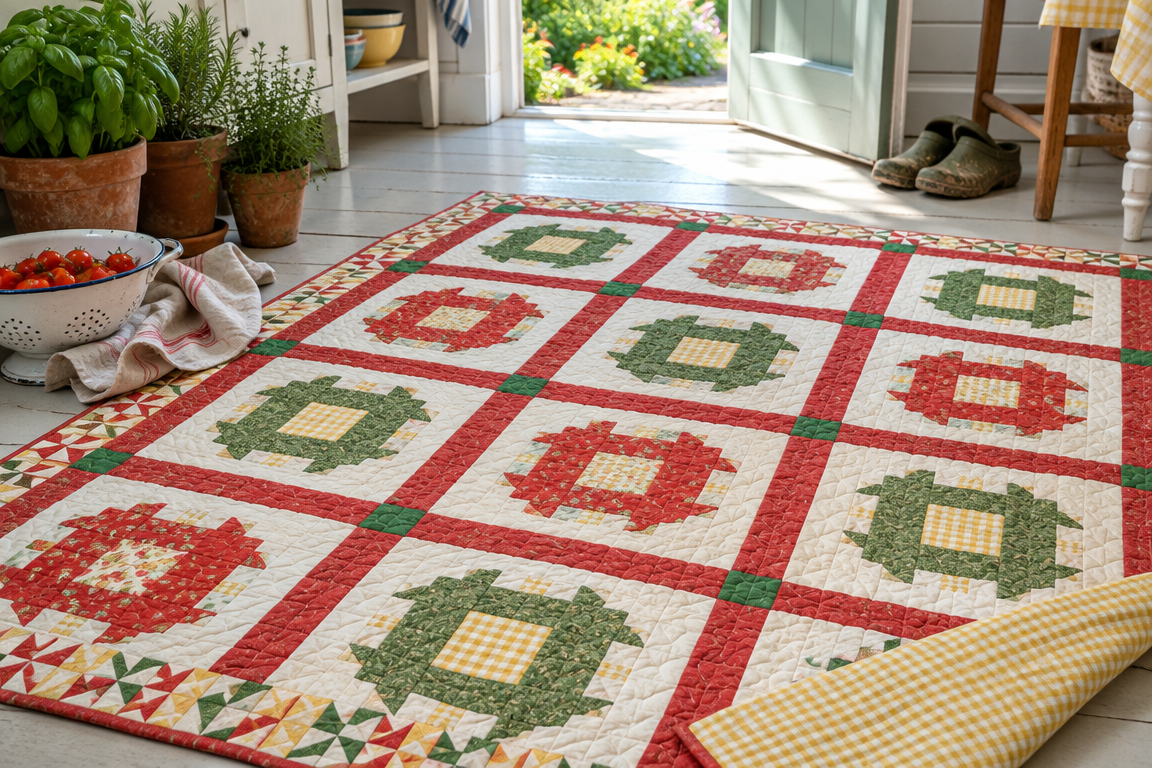 Ripe Tomato Lattice: Kitchen Garden Heirloom Throw