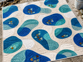 Sea Glass Ledger Quilt: Tide Pools in Drunkard’s Path