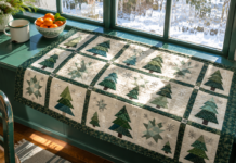 Evergreen Hush: Winter Woodland Pieced Pines
