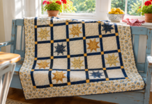 Goldwake Constellations: Floating Eight-Point Star Glow