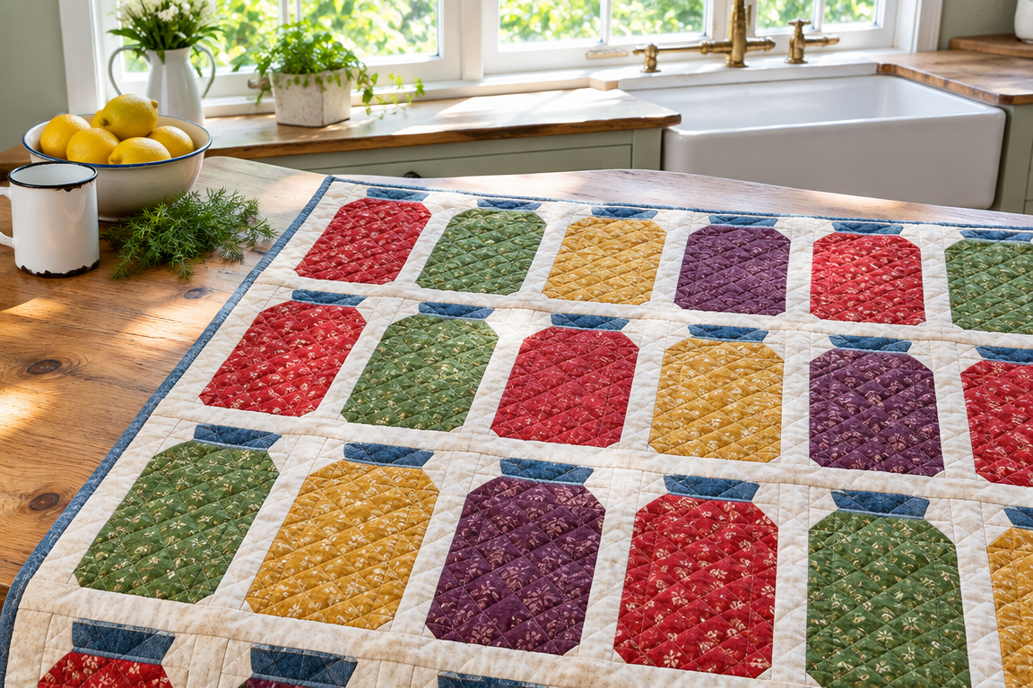 Jars of Late Summer: Canning-Pantry Quilt Comfort