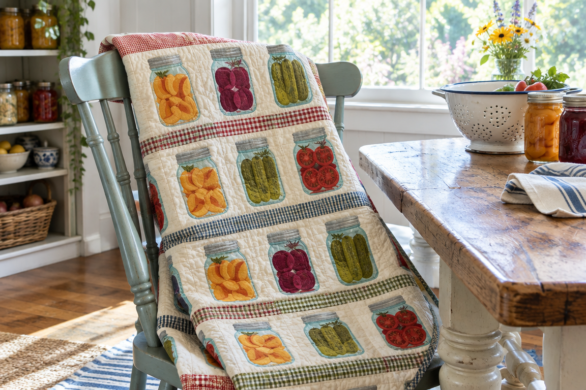 Summer Kept in Glass: Mason-Jar Pantry Quilt