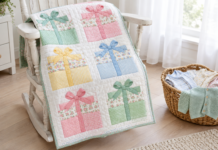 Wrapped in Wonder: Stacked Gift-Box Baby Quilt Joy